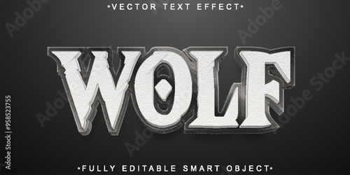 Wild Wolf Vector Fully Editable Smart Object Text Effect