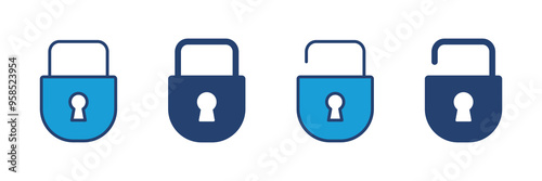 Lock icon vector. Padlock icon vector. Encryption icon. Security symbol