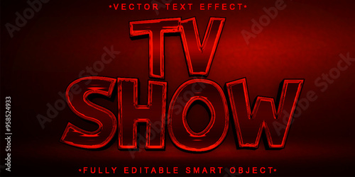 Cartoon Tv Show Vector Fully Editable Smart Object Text Effect