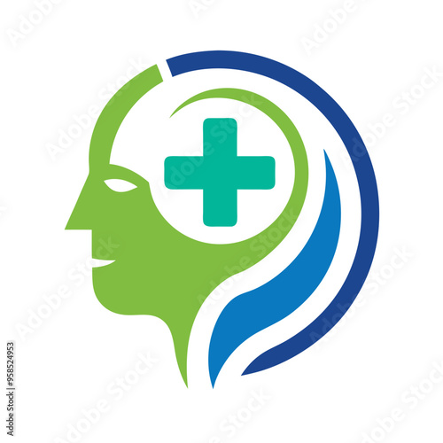 A logo psychiatric mental and medical logo vector 