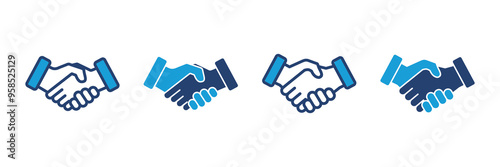 Handshake icon vector. business handshake. contact agreement