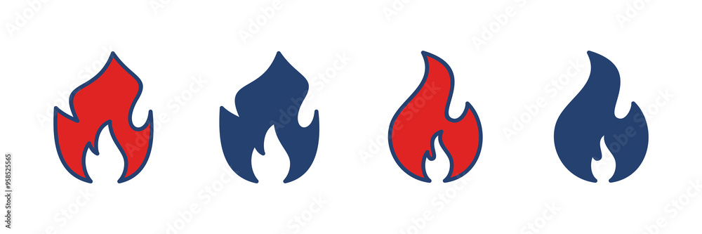 Fire icon vector. fire vector icon Fire icon vector. fire vector icon
