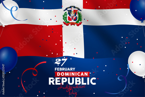 Gradient background for dominican republic independence day celebration