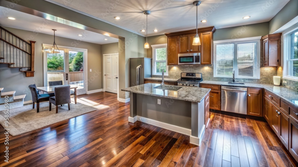Renovated single-family home offers 2,280 square feet of comfortable living space, featuring hardwood floors, modern