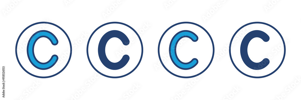 Copyright icon vector. copyright symbols Copyright icon vector. copyright symbols