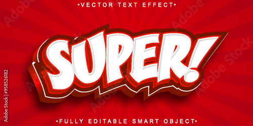 Cartoon  Super Vector Fully Editable Smart Object Text Effect
