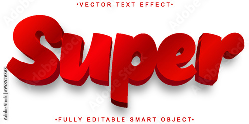 Cartoon  Super Vector Fully Editable Smart Object Text Effect