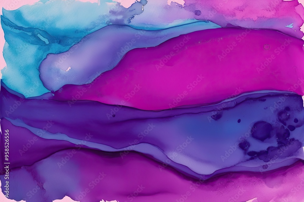 Vibrant Watercolor Art in Neon Sapphire with Soft Ocean Texture Vibrant Watercolor Art in Neon Sapphire with Soft Ocean Texture