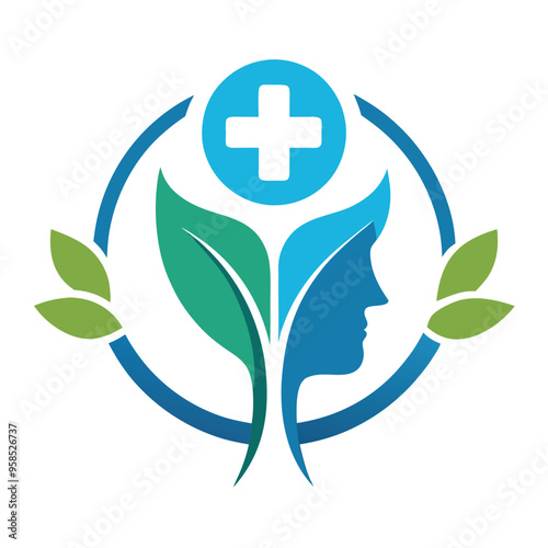 A logo psychiatric mental and medical logo vector 