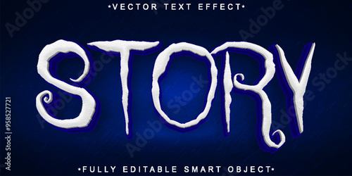 Story Vector Fully Editable Smart Object Text Effect