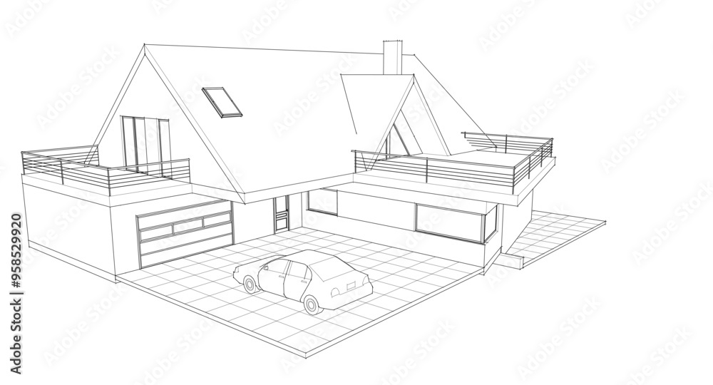 sketch of a modern house 3d rendering
sketch of a modern house 3d rendering