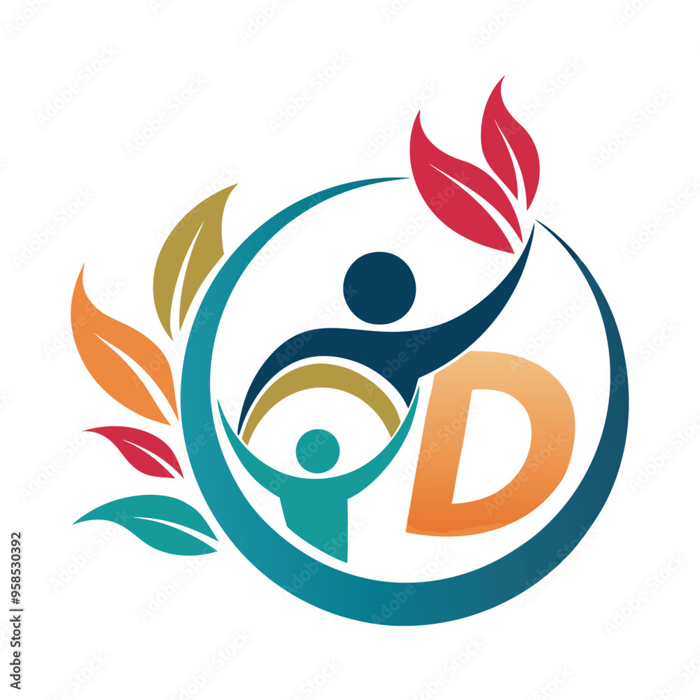 Obraz premium Developmental disability care logo vector