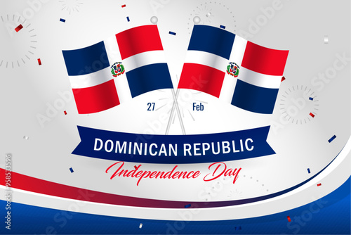 Gradient background for dominican republic independence day celebration