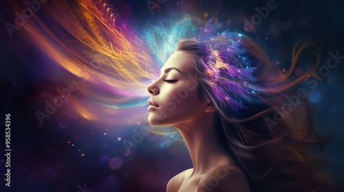 Energy woman, healing feminity