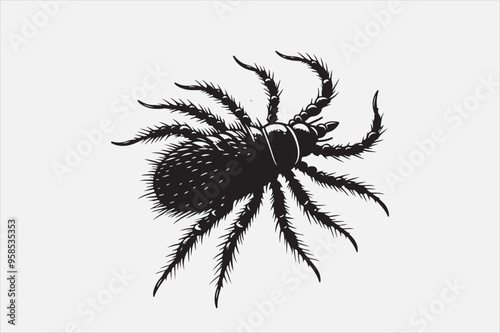 A lice silhouette black  with background