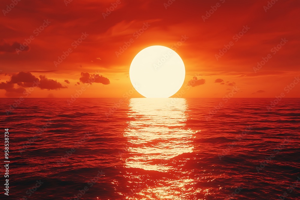 Vibrant Sunset Over Tranquil Waters Vibrant Sunset Over Tranquil Waters