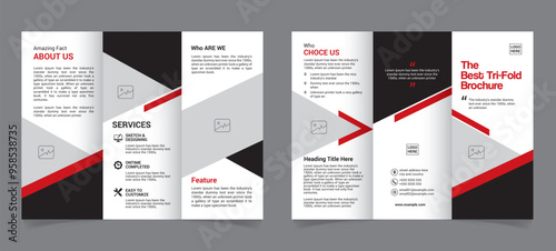 Tri-fold Brochure Template Design Vector File