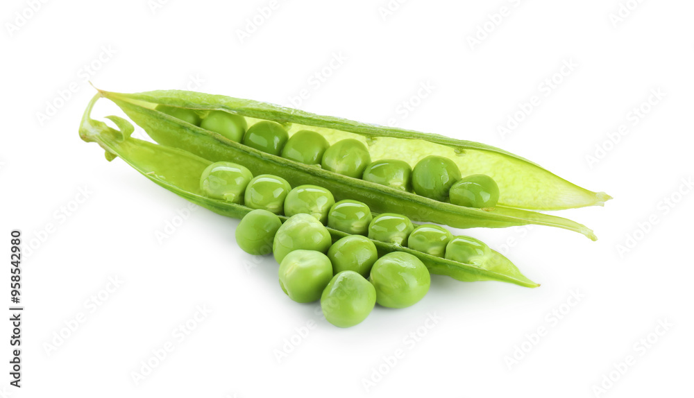 custom made wallpaper toronto digitalGreen fresh peas and pods isolated on white