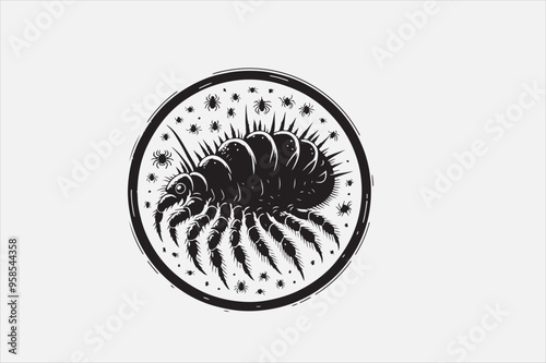 A lice silhouette black  with background