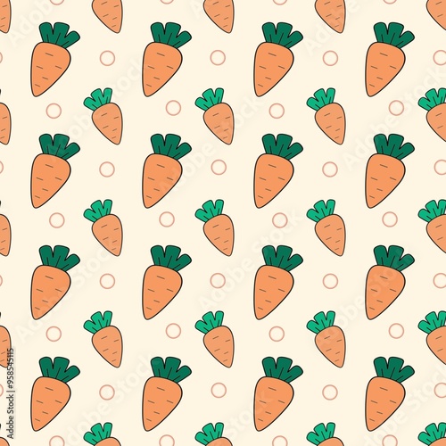 seamless pattern with carrots