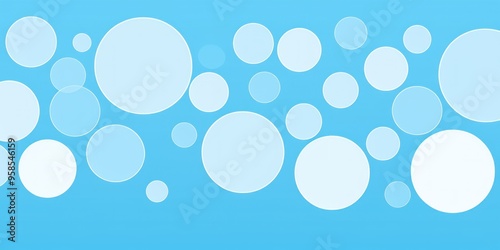 Repeated circle pattern in Sky Blue