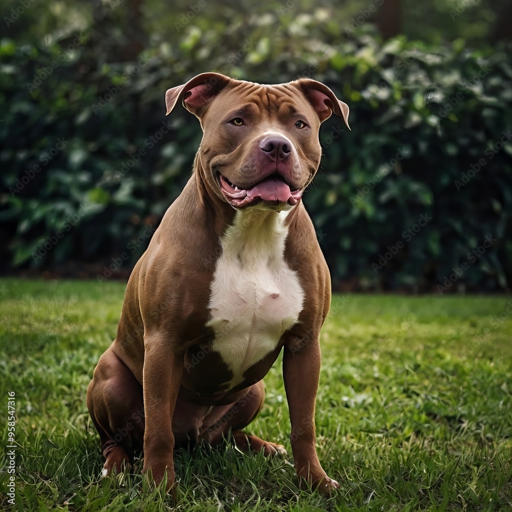 American Pitbull Terrier generative ai American Pitbull Terrier generative ai