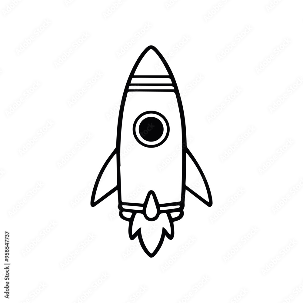 Simple Rocket Illustration With Minimalistic Design Elements
Simple Rocket Illustration With Minimalistic Design Elements