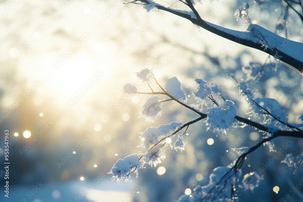 Winter scenery black tree branches and white snow shallow DOF Winter scenery black tree branches and white snow shallow DOF
