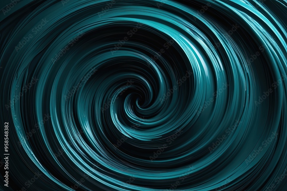 Deep Teal Paint Swirl with Dynamic Patterns and Rich Emotional Depth Deep Teal Paint Swirl with Dynamic Patterns and Rich Emotional Depth