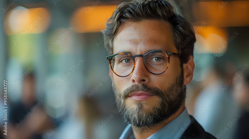 Professional headshot of mature bearded businessman wearing glasses and dark suit with blurred office background, perfect for corporate leadership and executive portraits. Professional headshot of mature bearded businessman wearing glasses and dark suit with blurred office background, perfect for corporate leadership and executive portraits.