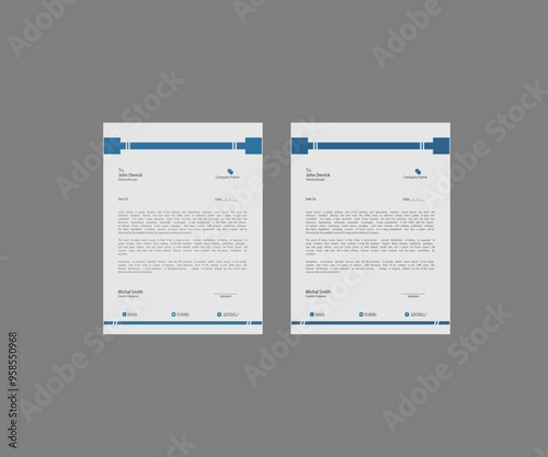 Modern Professional Letterhead Design template