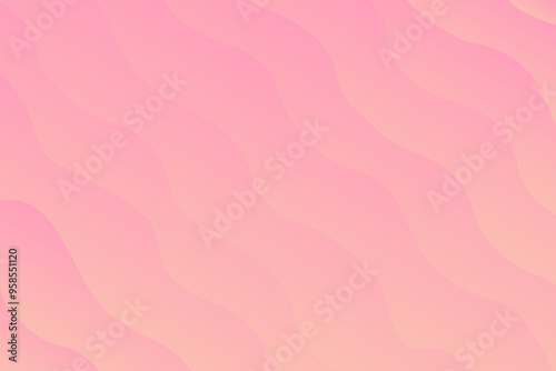 Abstract light pink wavy pattern, light pink, peach gradient background. Cute aesthetic nude pink wallpaper with geometric curvy lines texture. Perfect for elegant presentation, web banner, poster