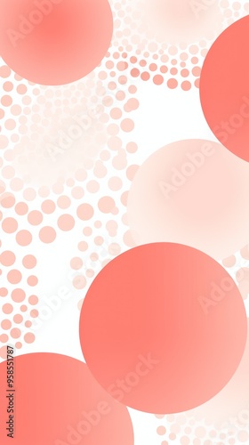 Repeated modern Coral soft pastel color vector art circle pattern