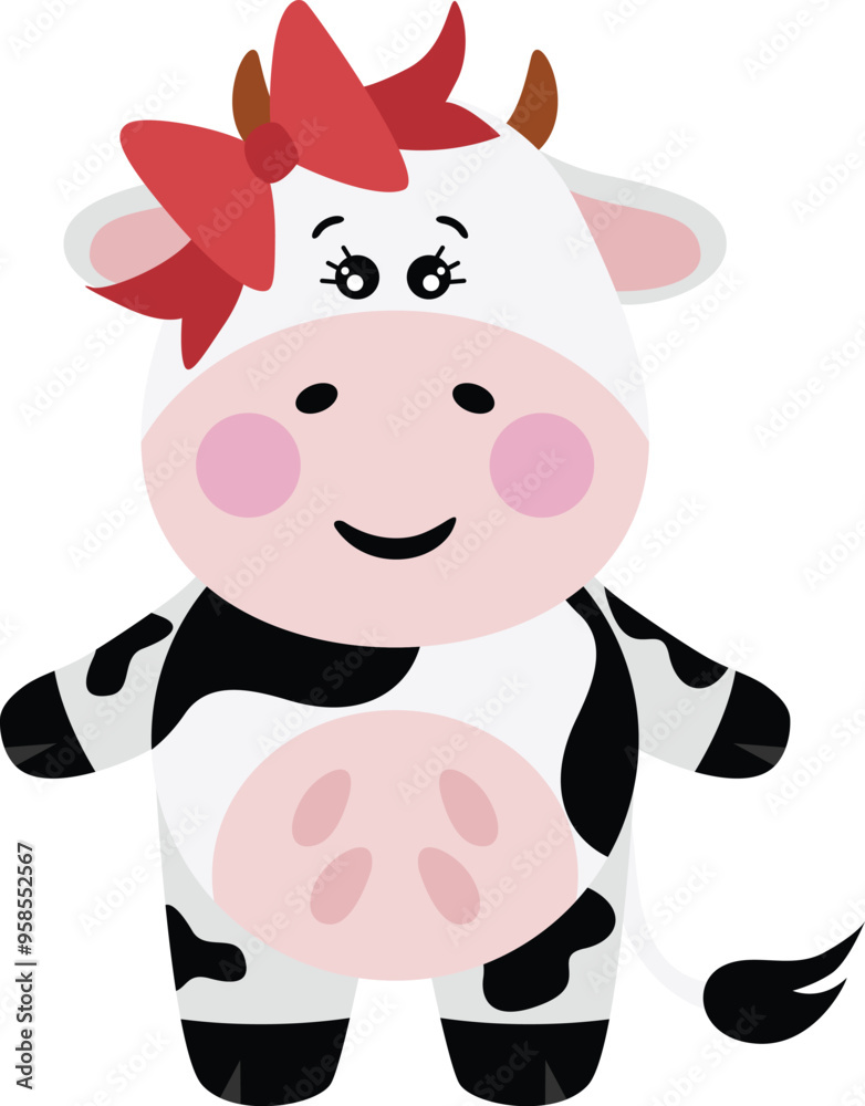 Cute cow girl with bow Cute cow girl with bow