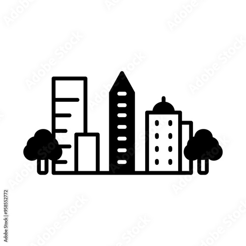 green cityscape