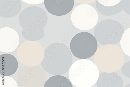 Repeated modern Gray soft pastel color vector art circle pattern