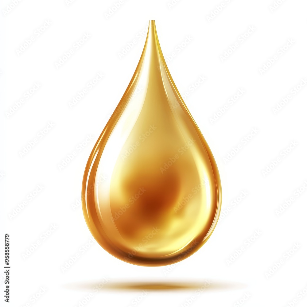 Modern illustration of a gold drop on an isolated background. Modern illustration of a gold drop on an isolated background.