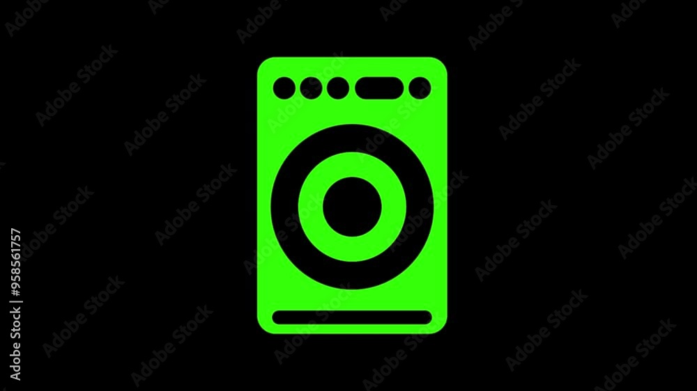 Green soundbox icon animation on black background. 4K video motion graphic animation
Green soundbox icon animation on black background. 4K video motion graphic animation