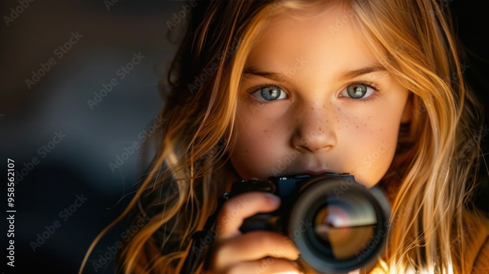 Fototapeta premium USA, California, Los Angeles, portrait of girl(4-5) holding