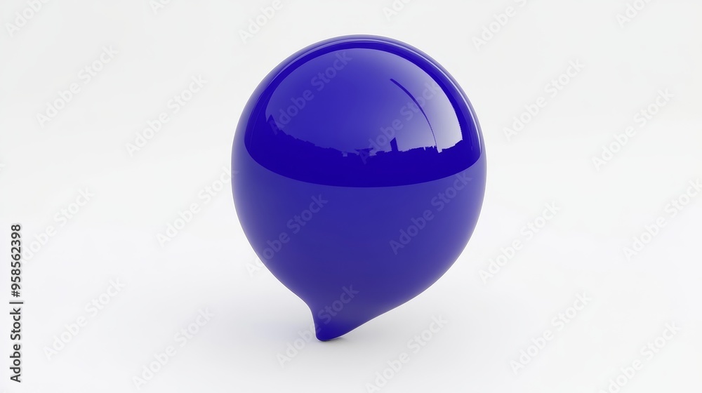 The speech bubble icon represents modern communication and intelligent chat in 3D, isolated on white The speech bubble icon represents modern communication and intelligent chat in 3D, isolated on white