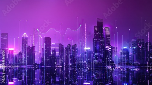 Wallpaper Mural Cyberpunk Cityscape with Neon Lights Torontodigital.ca