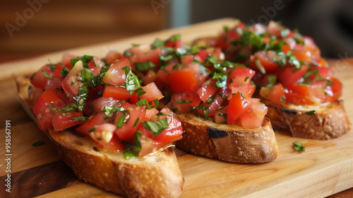 Classic Bruschetta with Fresh Tomatoes and Basil