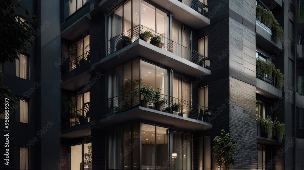 An apartment exterior building An apartment exterior building
