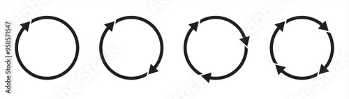 circle arrow icon. circular, refresh, reload, cycle icon symbol, vector illustration