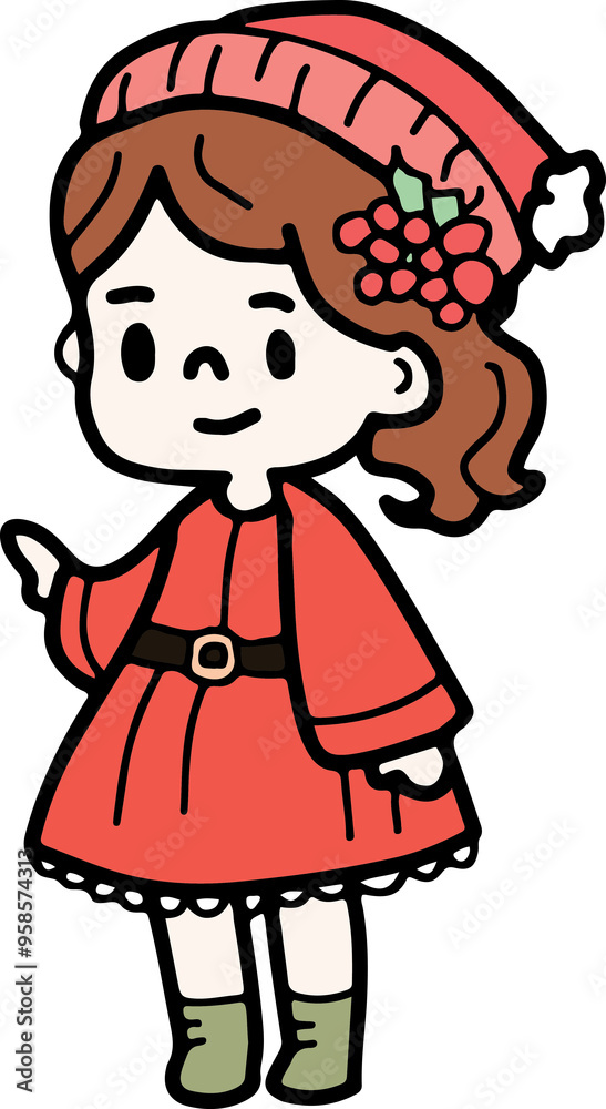 Christmas line drawing cute cartoon elements hand drawn Christmas line drawing cute cartoon elements hand drawn