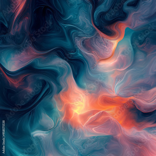 Wallpaper Mural Digital art with fluid, organic shapes.Digital art with fluid, organic shapes.Digital art with fluid, organic shapes. Torontodigital.ca