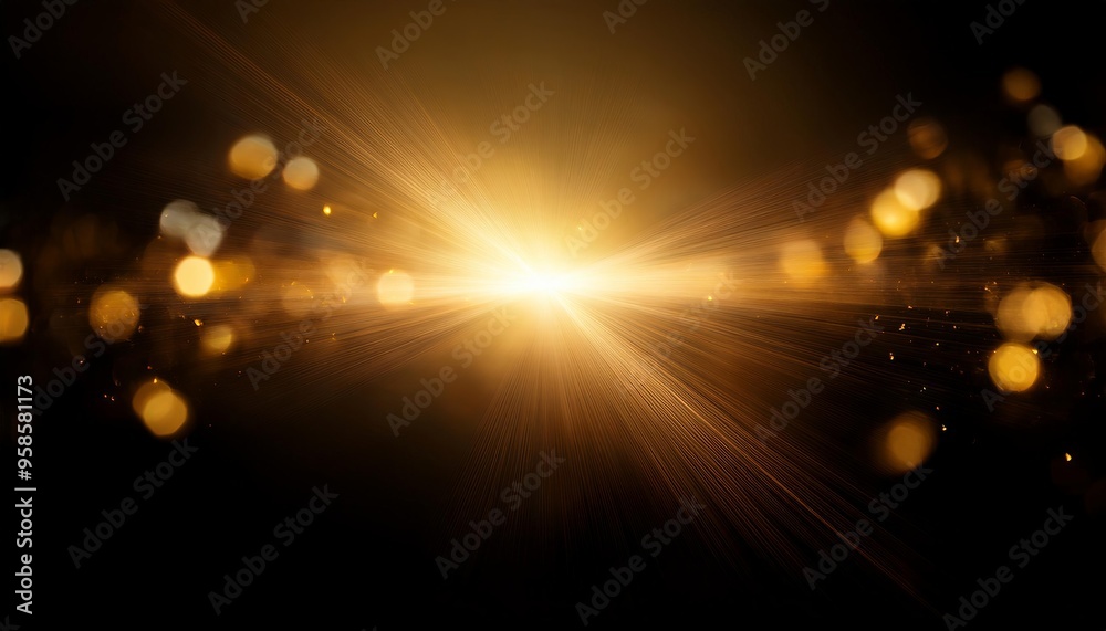 abstract gold lens flare on black background, bokeh defocused lights and shadow overlay for photography abstract gold lens flare on black background, bokeh defocused lights and shadow overlay for photography