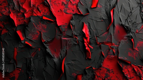 A striking black background adorned with red glowing cracks throughout it