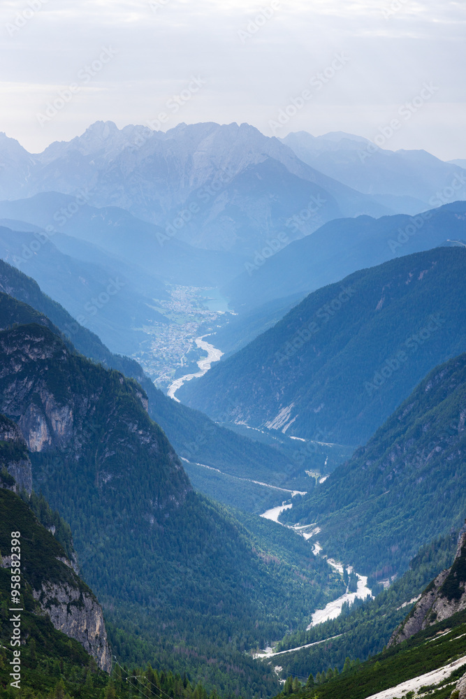 Fototapeta premium View from hiking near Tre Cime di Lavaredo - Italy