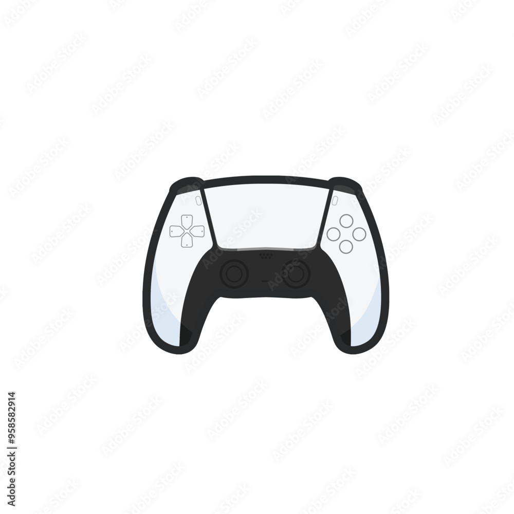 game stick controller in outline flat vector design. game stick controller in outline flat vector design.